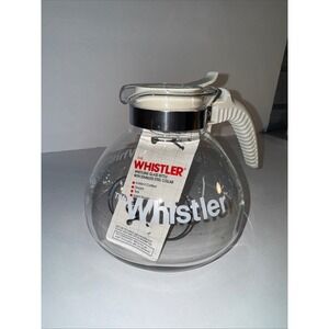 VTG The Whistler Glass Kettle with Stainless Steel Collar Model WK-112 UNUSED